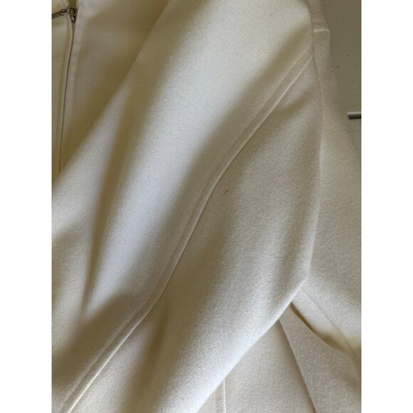 Norton McNaughton Womens Off White Wool Blend Zip-Up Jacket Size 14 Stretch - Picture 7 of 9